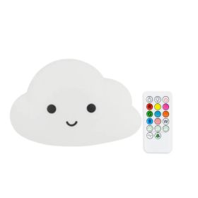 Cartoon Cloud Night Light USB Charging Bedside Bedroom Remote Control LED Wall Lamp