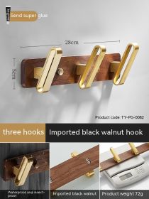 Light Luxury Solid Wood Clothes Hook Wall-mounted Aluminum Alloy