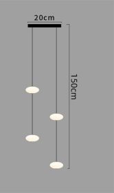 Modern Minimalist Bedroom Bedside Bar Pendant Lamp